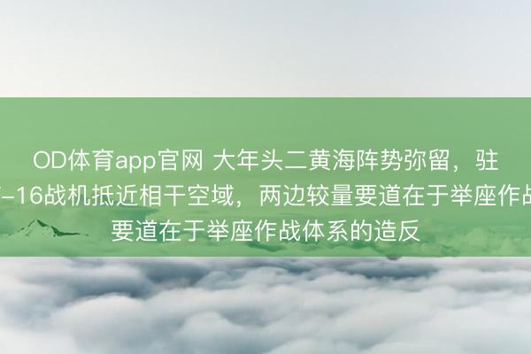 OD体育app官网 大年头二黄海阵势弥留，驻韩好意思军F-16战机抵近相干空域，两边较量要道在于举座作战体系的造反