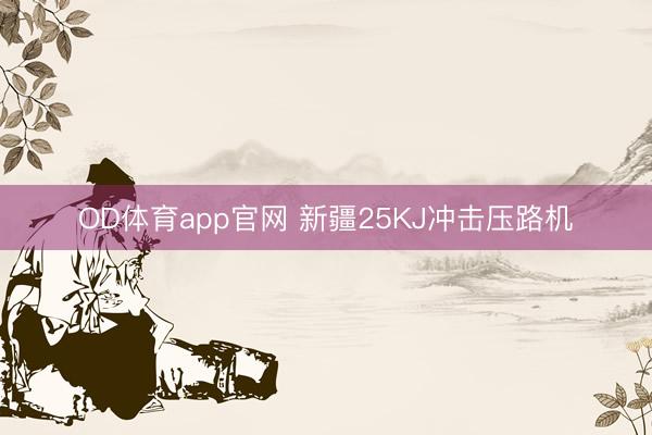 OD体育app官网 新疆25KJ冲击压路机