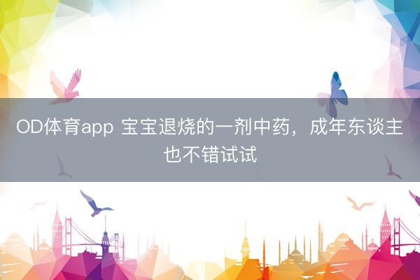 OD体育app 宝宝退烧的一剂中药，成年东谈主也不错试试